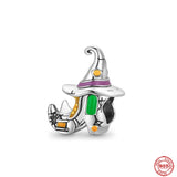 925 Sterling Silver Charms Puzzle Dog Pendant DIY Animal Hamster & Bear Bead