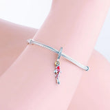 925 Silver Chinese Lucky Symbol Koi Fish Dangle Charm for Bracelet DIY
