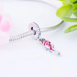 925 Silver Chinese Lucky Symbol Koi Fish Dangle Charm for Bracelet DIY