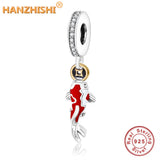 925 Silver Chinese Lucky Symbol Koi Fish Dangle Charm for Bracelet DIY