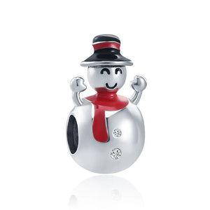 925 Silver Christmas Charm DIY Bead Pendant for Bracelet Jewelry