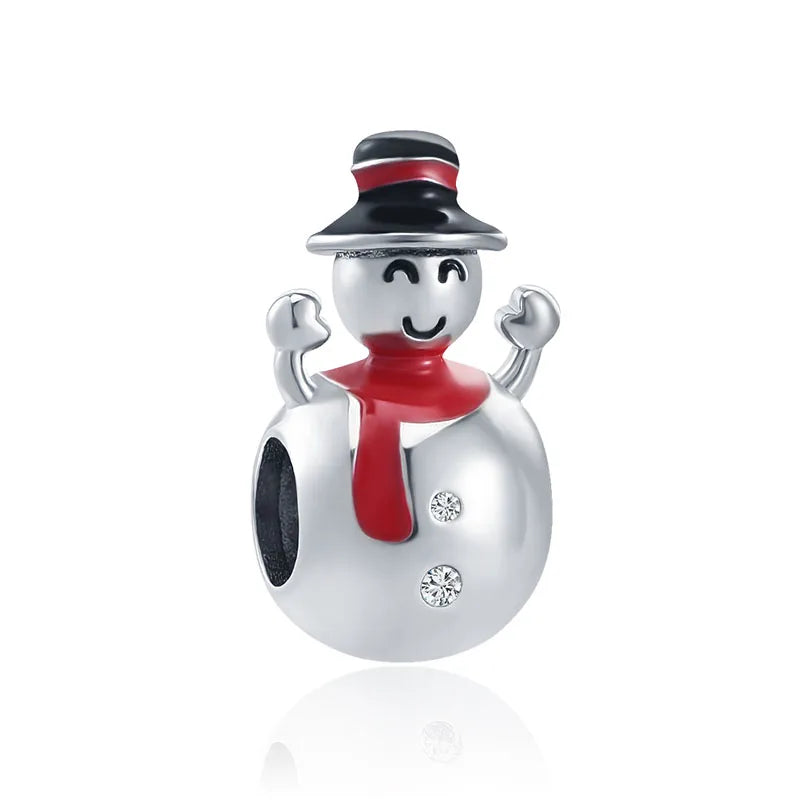 925 Silver Christmas Charm DIY Bead Pendant for Bracelet Jewelry