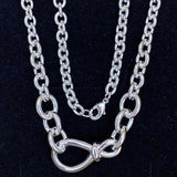 925 Sterling Silver Infinity Knot Chain Necklace for Charm Bracelet DIY Jewelry