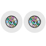 925 Silver Circle Love Heart Jewelry Set with Crystal