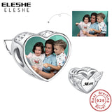 925 Silver Angel Wings Heart Bead Charm for Bracelet Making