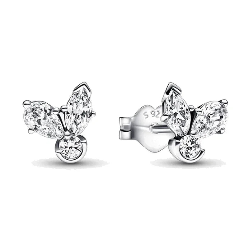 925 Silver Classic Heart Earrings & Charm Jewelry Gift