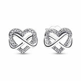 925 Silver Classic Heart Earrings & Charm Jewelry Gift