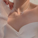 925 Silver Bead Choker Necklace For Women NK119