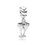 Sterling Silver Coffee Beer Wine Cup Pendant Charm Bead