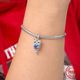 925 Silver Coffee Pot Owl Pendant Charm Bead