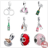 925 Silver Coke Pendant Dangle Charms Bead for DIY Bracelet