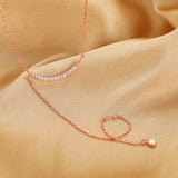 925 Silver Crescent Necklace Tassel Clavicle Chain Wedding Party Jewelry