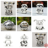 925 Silver Violent Bear Dangle Charm for Bracelet DIY