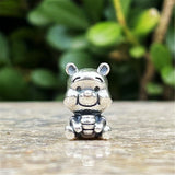925 Silver Violent Bear Dangle Charm for Bracelet DIY