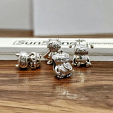 925 Silver Violent Bear Dangle Charm for Bracelet DIY