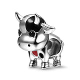 925 Silver Cow Love Charm Bead for Bracelet DIY Jewelry