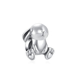 925 Silver Rabbit Sheep Dog Hedgehog Snowman Rose DIY Beads