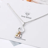 925 Silver Three Small Fish Pendant Necklace Hook Jewelry