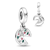 925 Silver Chocolate Egg Pizza Beads for Charm Bracelet