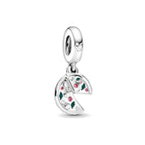 925 Silver Chocolate Egg Pizza Beads for Charm Bracelet