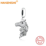 925 Silver Horse Dangle Charms for Bracelet Necklace