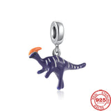 925 Silver Dinosaur Pendant DIY Charm for Bracelet