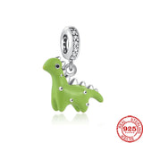 925 Silver Dinosaur Pendant DIY Charm for Bracelet