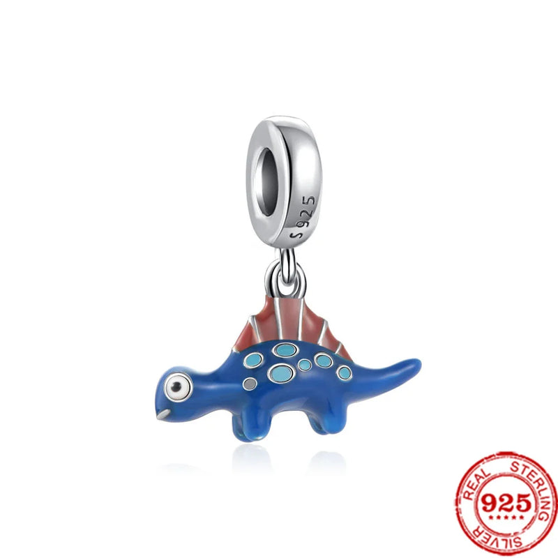 925 Silver Dinosaur Pendant DIY Charm for Bracelet