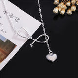 925 Silver Stethoscope Pendant Necklace Heart Doctor Nurse Medical Women Gift