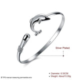925 Sterling Silver Dolphin Bracelet Wedding Charm Jewelry