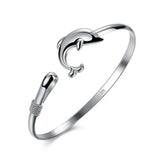 925 Sterling Silver Dolphin Bracelet Wedding Charm Jewelry