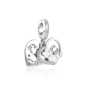 925 Sterling Silver Dolphin Palm Cat Mom Sister DIY Charm Bead