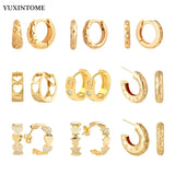 925 Silver CZ Hoop Earrings for Women Party Jewelry Gift