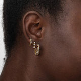 925 Silver Hoop Earrings with Zircon Party Jewelry