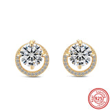 925 Silver Earrings Zircon Hearts Butterfly Flowers