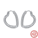 925 Silver Earrings Zircon Hearts Butterfly Flowers