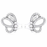 925 Silver Butterfly Crystal Earring For Women
