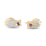 925 Silver Dragon Zircon Earrings for Women Party Girl