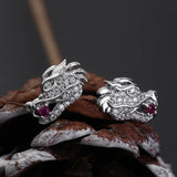925 Silver Dragon Zircon Earrings for Women Party Girl