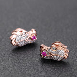 925 Silver Dragon Zircon Earrings for Women Party Girl