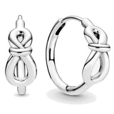 925 Silver Honeycomb Infinity Heart Stud Earrings Gift