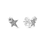 925 Silver Star Asymmetrical Earrings for Women