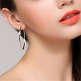 925 Silver Car Flower Earrings Women Jewelry Gift