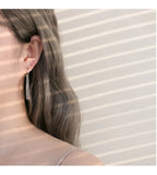 925 Silver Asymmetric Chain Tassel Earrings