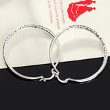 925 Silver Gypsophila Big Earrings Women Wedding Jewelry 50MM