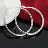 925 Silver Gypsophila Big Earrings Women Wedding Jewelry 50MM