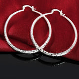 925 Silver Gypsophila Big Earrings Women Wedding Jewelry 50MM