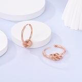 925 Silver Rose Heart Star Moon Earrings