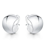 925 Silver Glossy Small Earrings Woman Glamour Jewelry