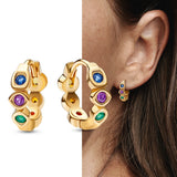 925 Silver Infinity Stones Heart Mouse Earring Women DIY Jewelry Mom